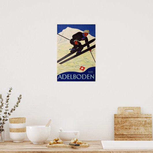 Poster met Ski Resort Print (Keuken)