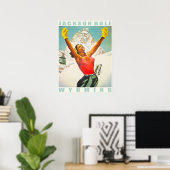 Poster met skiafdrukken van Aspen (Thuiskantoor)