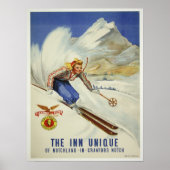 Poster met Skiing Print (Voorkant)