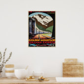 Poster met  skiresorts Print (Keuken)