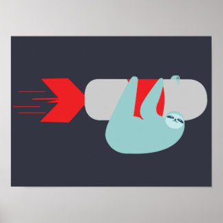 Poster met Sloth Rocket