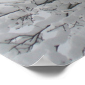 Poster met sneeuwbedekking eiken (Hoek)