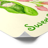 Poster met snoepjes voor pea Baby Girl (Hoek)