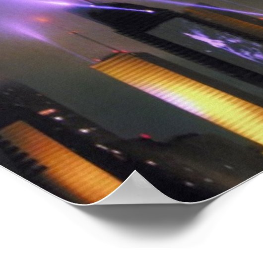 poster met spotlight-on-skyscrapers (Hoek)