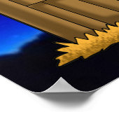 poster met stabiele nativiteitsscène (Hoek)