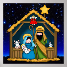 poster met stabiele nativiteitsscène