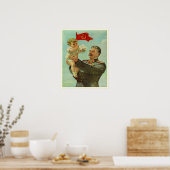 Poster met Stalin Propaganda Print (Keuken)