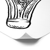 Poster met stammendecor, handgetekende illustratie (Hoek)