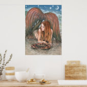 Poster met starlit tinten (Keuken)