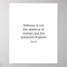 Poster met stilte citaat – Inspirerende vredesmure