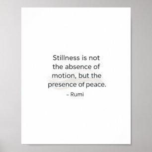 Poster met stilte citaat – Inspirerende vredesmure