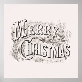 POSTER MET TEKST "MERRY CHRISTMAS"