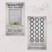 poster met theestempel klantenkaartje (Voorkant / Achterkant)