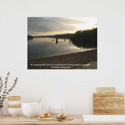 Poster met Theodore Roosevelt citaat (Keuken)