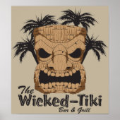 Poster met Tiki Bar (Voorkant)