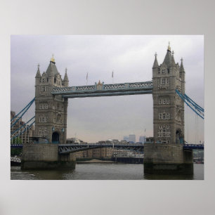 Poster met Towerbrug over de rivier de Theems