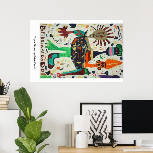 Poster met Triple Threat (Thuiskantoor)