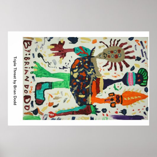 Poster met Triple Threat (Voorkant)