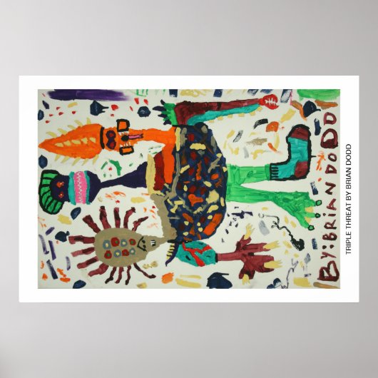 Poster met Triple Threat (Voorkant)