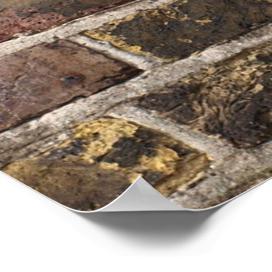 Poster met twee gele straten (Hoek)