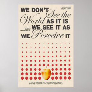 Poster met typografie en conceptuele kunstprint Pe