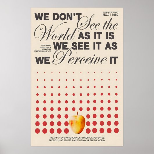 Poster met typografie en conceptuele kunstprint Pe (Voorkant)