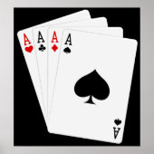 Poster met vier Aces (Voorkant)