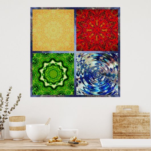 Poster met vijf elementen (Keuken)