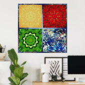 Poster met vijf elementen (Thuiskantoor)