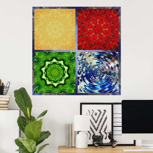 Poster met vijf elementen (Thuiskantoor)