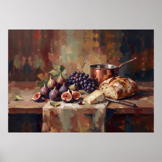 Poster met vijgenbrood stilleven (Voorkant)