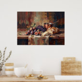 Poster met vijgenbrood stilleven (Keuken)