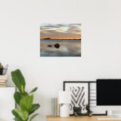Poster met vijver landschap zonsondergang foto (Thuiskantoor)