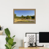Poster met vijverwatervijllandschap foto (Thuiskantoor)