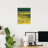 Poster met vijverwatervijllandschap foto (Thuiskantoor)