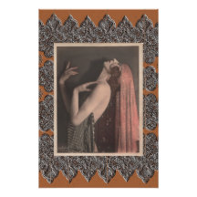 Poster met Vintage Danseres