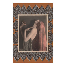 Poster met Vintage Danseres