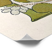 Poster met vintage illustratie van Ottilia Adelbor (Hoek)