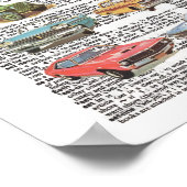 Poster met vintage oldtimer auto (Hoek)