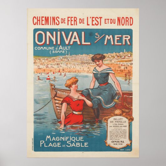 Poster met Vintage Poster Print uit Frankrijk (Voorkant)
