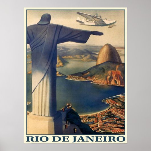 Poster met Vintage Rio de Janeiro (Voorkant)