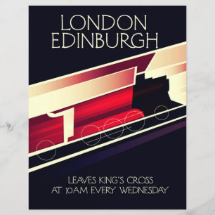 Poster met vintage stijl van de locomotief Londen 