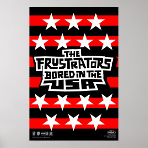 Poster met vlag bedekte motoren