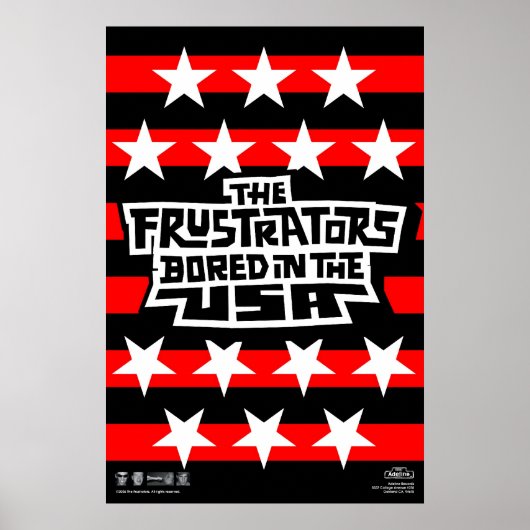 Poster met vlag bedekte motoren (Voorkant)