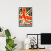 Poster met  vlag uit het Verenigd Koninkrijk (Thuiskantoor)