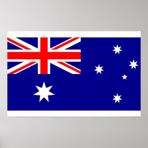 Poster met vlag van Australië