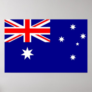 Poster met vlag van Australië