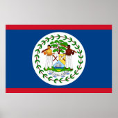 Poster met vlag van Belize (Voorkant)