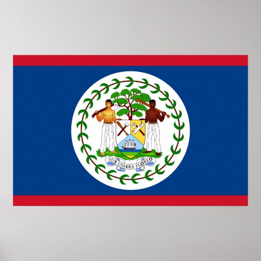 Poster met vlag van Belize (Voorkant)