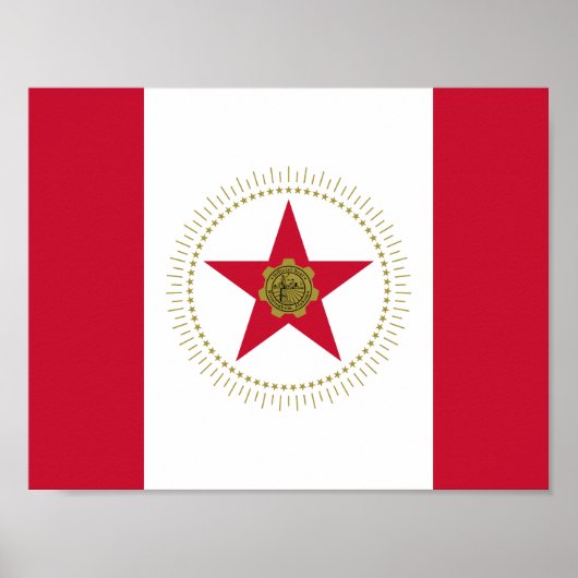 Poster met vlag van Birmingham, Alabama (Voorkant)